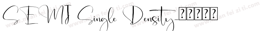 SEMI Single Density字体转换